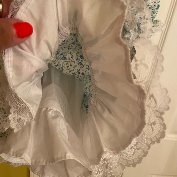 Vintage NWT Lid’l Dolly’s Girl Floral Ruffle Dress with Lace, 3T - Picture 6 of 10